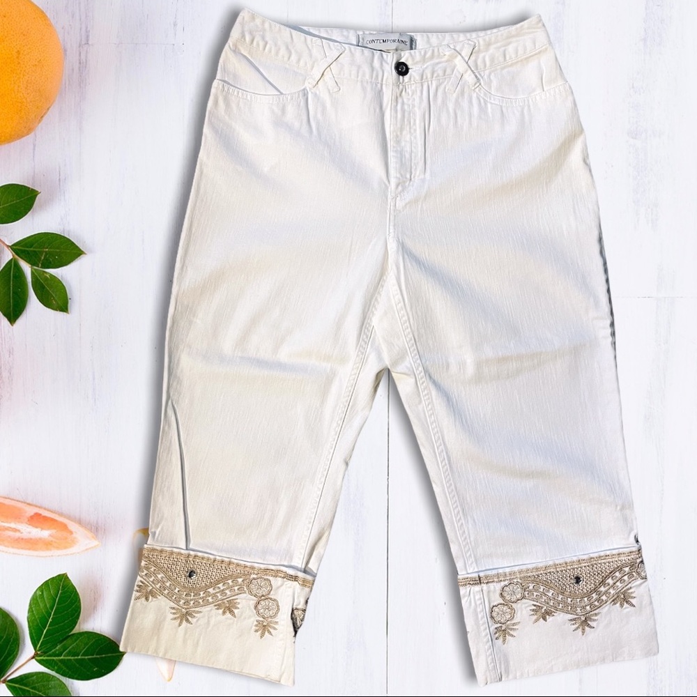 Amazing white denim capri jeans ✨